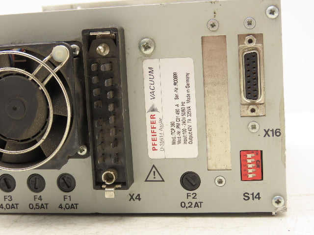Pfeiffer TCP 380 Vacuum Pump Controller 240VAC Input 42V Output PM C01 490-A