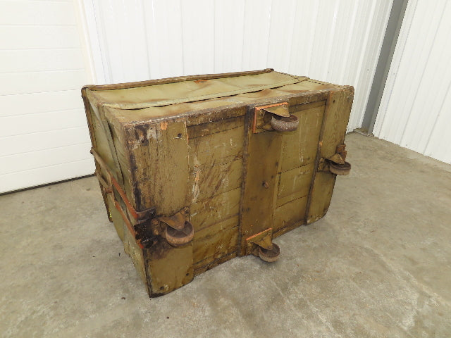 Diamond Fibre Vintage Sutliff Tobacco Rolling Cart Factory Bin Storage Steampunk