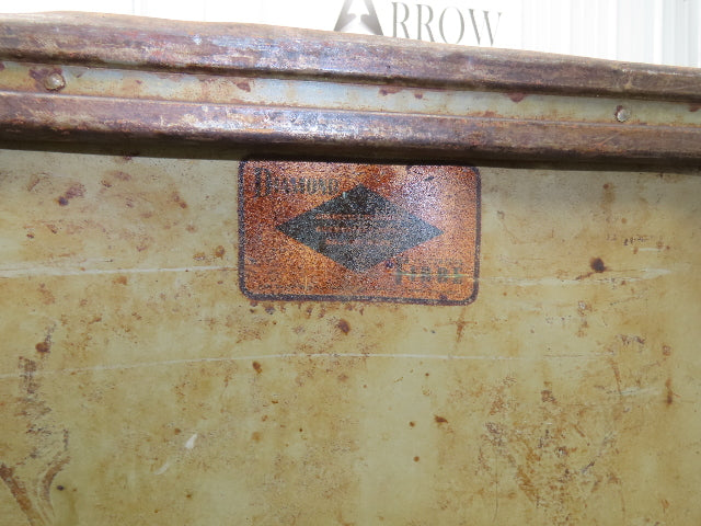 Diamond Fibre Vintage Sutliff Tobacco Rolling Cart Factory Bin Storage Steampunk