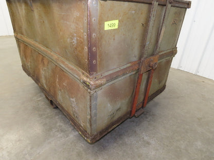 Diamond Fibre Vintage Sutliff Tobacco Rolling Cart Factory Bin Storage Steampunk