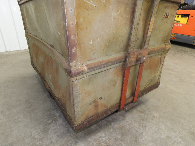 Diamond Fibre Vintage Sutliff Tobacco Rolling Cart Factory Bin Storage Steampunk