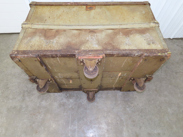 Diamond Fibre Vintage Sutliff Tobacco Rolling Cart Factory Bin Storage Steampunk