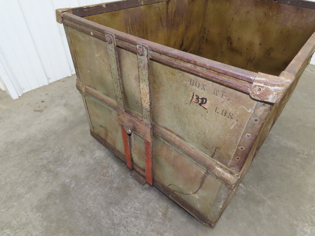 Diamond Fibre Vintage Sutliff Tobacco Rolling Cart Factory Bin Storage Steampunk