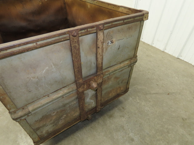 Diamond Fibre Vintage Sutliff Tobacco Rolling Cart Factory Bin Storage Steampunk