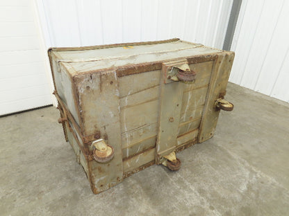Diamond Fibre Vintage Sutliff Tobacco Rolling Cart Factory Bin Storage Steampunk