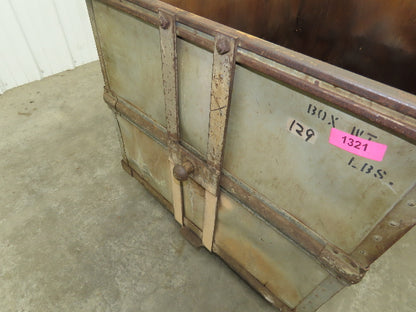 Diamond Fibre Vintage Sutliff Tobacco Rolling Cart Factory Bin Storage Steampunk