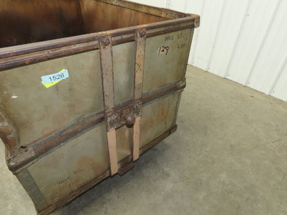 Diamond Fibre Vintage Sutliff Tobacco Rolling Cart Factory Bin Storage Steampunk