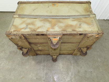 Diamond Fibre Vintage Sutliff Tobacco Rolling Cart Factory Bin Storage Steampunk