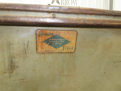 Diamond Fibre Vintage Sutliff Tobacco Rolling Cart Factory Bin Storage Steampunk