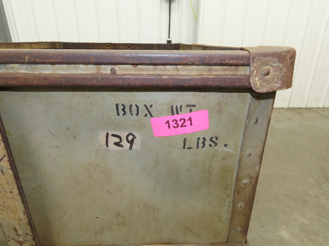 Diamond Fibre Vintage Sutliff Tobacco Rolling Cart Factory Bin Storage Steampunk