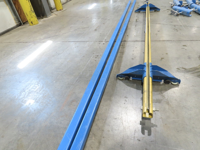 Gorbel 250Lb Ceiling Mount Bridge Crane 70"-86" Span 11' 6" Runway w/Hangers
