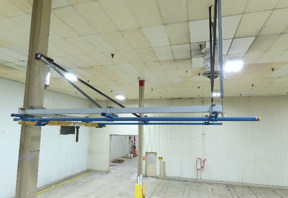 Gorbel 250Lb Ceiling Mount Bridge Crane 70"-86" Span 11' 6" Runway w/Hangers