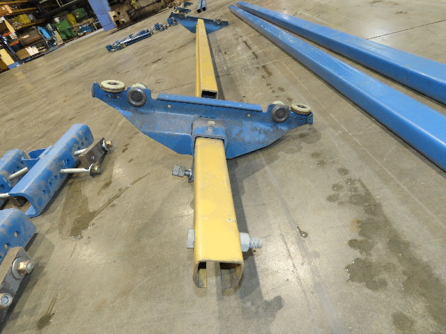 Gorbel 250Lb Ceiling Mount Bridge Crane 70"-86" Span 11' 6" Runway w/Hangers