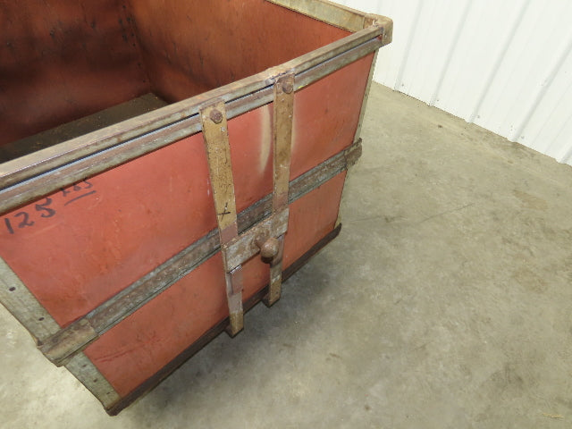 Vintage Tobacco Rolling Cart Factory Bin Steampunk Basket Storage Sutliff Red