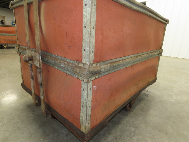 Vintage Tobacco Rolling Cart Factory Bin Steampunk Basket Storage Sutliff Red