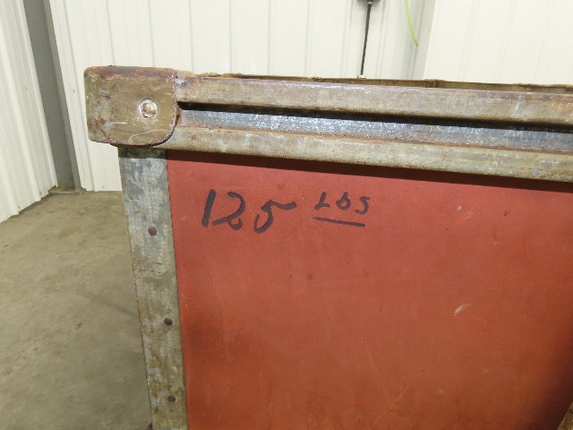 Vintage Tobacco Rolling Cart Factory Bin Steampunk Basket Storage Sutliff Red