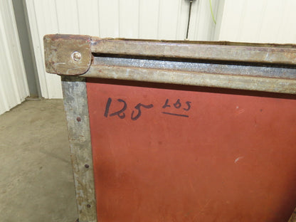 Vintage Tobacco Rolling Cart Factory Bin Steampunk Basket Storage Sutliff Red