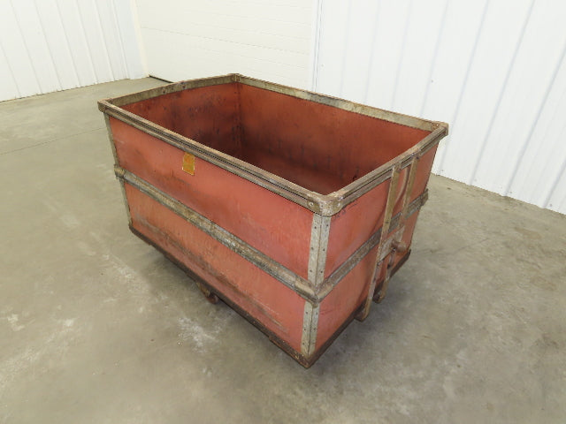 Vintage Tobacco Rolling Cart Factory Bin Steampunk Basket Storage Sutliff Red