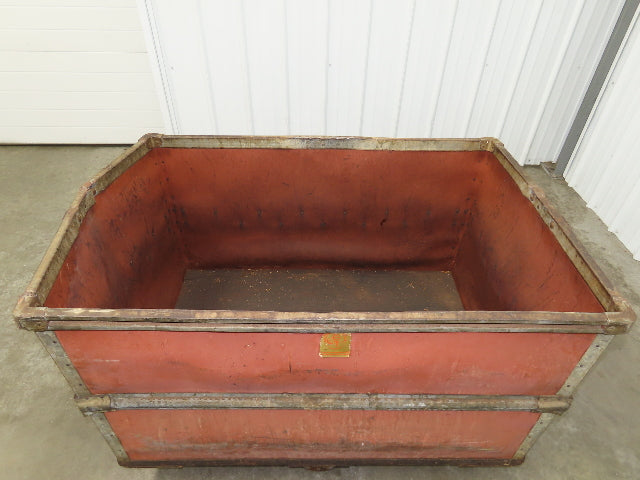 Vintage Tobacco Rolling Cart Factory Bin Steampunk Basket Storage Sutliff Red