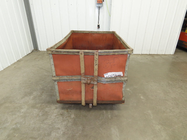 Vintage Tobacco Rolling Cart Factory Bin Steampunk Basket Storage Sutliff Red
