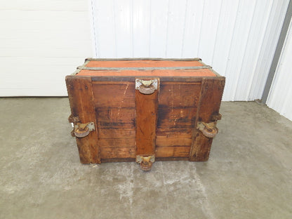 Vintage Tobacco Rolling Cart Factory Bin Steampunk Basket Storage Sutliff Red