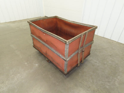 Vintage Tobacco Rolling Cart Factory Bin Steampunk Basket Storage Sutliff Red