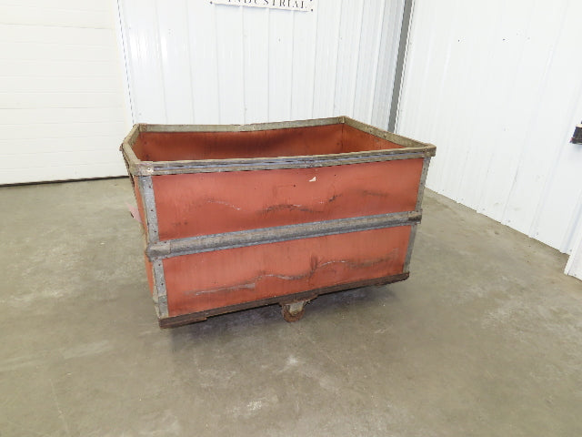 Vintage Tobacco Rolling Cart Factory Bin Steampunk Basket Storage Sutliff Red