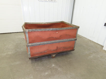 Vintage Tobacco Rolling Cart Factory Bin Steampunk Basket Storage Sutliff Red