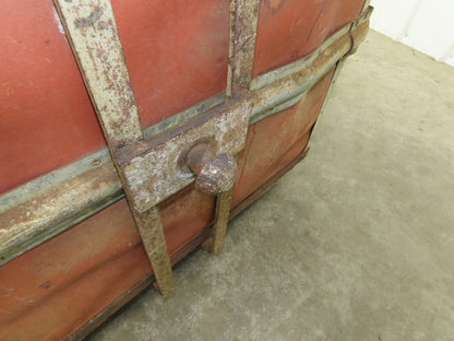 Vintage Tobacco Rolling Cart Factory Bin Steampunk Basket Storage Sutliff Red