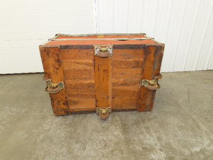 Vintage Tobacco Rolling Cart Factory Bin Steampunk Basket Storage Sutliff Red