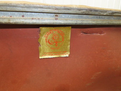 Vintage Tobacco Rolling Cart Factory Bin Steampunk Basket Storage Sutliff Red
