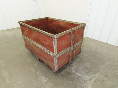 Vintage Tobacco Rolling Cart Factory Bin Steampunk Basket Storage Sutliff Red