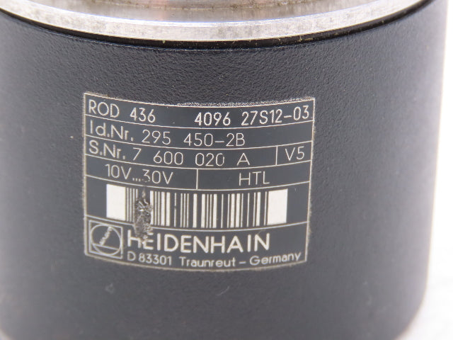 Heidenhain 295 450-2B Rotary Encoder 6mm Shaft 10 Pin ROD 436 4096 27S12-03