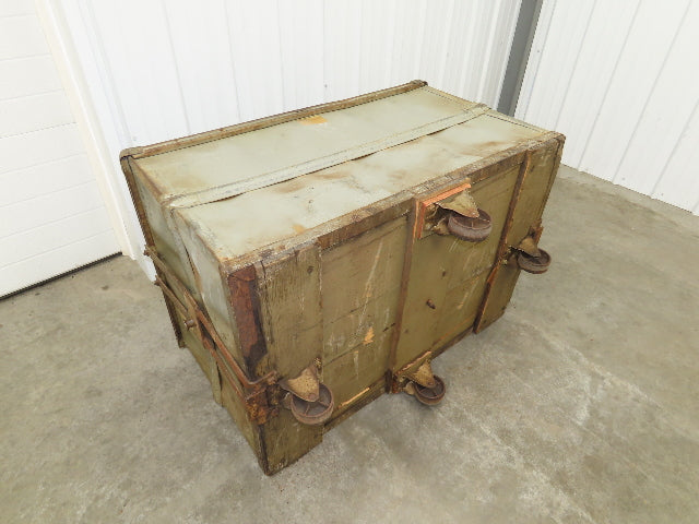 Diamond Fibre Vtg Tobacco Rolling Cart Factory Bin Steampunk Storage Sutliff