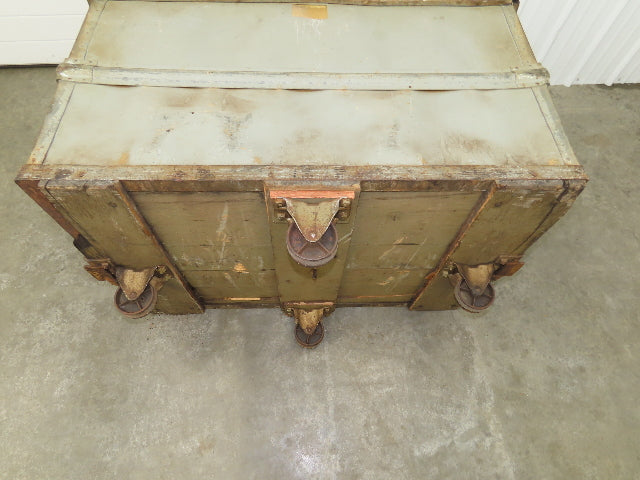 Diamond Fibre Vtg Tobacco Rolling Cart Factory Bin Steampunk Storage Sutliff
