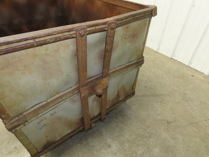 Diamond Fibre Vtg Tobacco Rolling Cart Factory Bin Steampunk Storage Sutliff