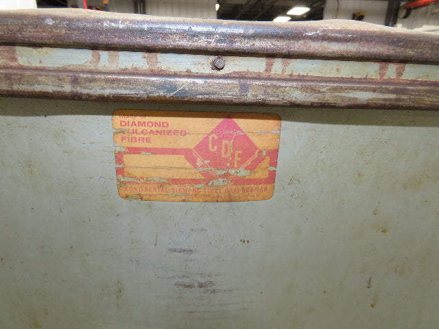 Diamond Fibre Vtg Tobacco Rolling Cart Factory Bin Steampunk Storage Sutliff