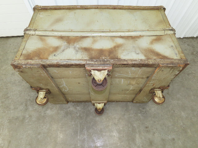 Diamond Fibre Vtg Tobacco Rolling Cart Factory Bin Steampunk Storage Sutliff