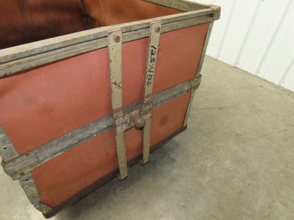 Vtg Tobacco Rolling Cart Factory Bin Steampunk Basket Storage Sutliff Red