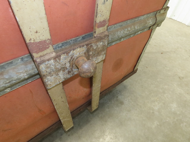 Vtg Tobacco Rolling Cart Factory Bin Steampunk Basket Storage Sutliff Red