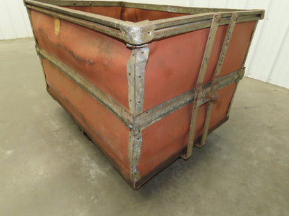 Vtg Tobacco Rolling Cart Factory Bin Steampunk Basket Storage Sutliff Red