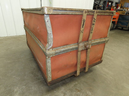 Vtg Tobacco Rolling Cart Factory Bin Steampunk Basket Storage Sutliff Red