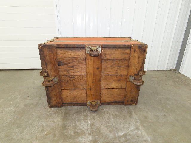 Vtg Tobacco Rolling Cart Factory Bin Steampunk Basket Storage Sutliff Red