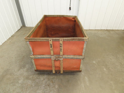 Vtg Tobacco Rolling Cart Factory Bin Steampunk Basket Storage Sutliff Red