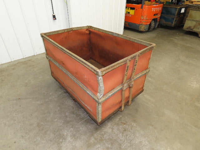 Vtg Tobacco Rolling Cart Factory Bin Steampunk Basket Storage Sutliff Red