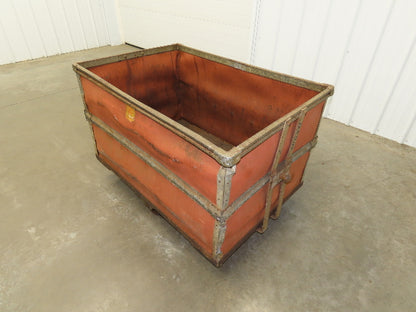Vtg Tobacco Rolling Cart Factory Bin Steampunk Basket Storage Sutliff Red