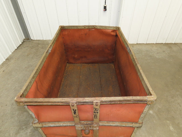 Vtg Tobacco Rolling Cart Factory Bin Steampunk Basket Storage Sutliff Red