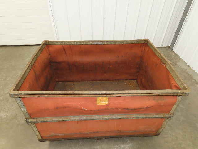 Vtg Tobacco Rolling Cart Factory Bin Steampunk Basket Storage Sutliff Red