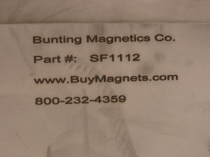Bunting Magnetics SF1112 Magnetic Sheet Fanner Separator Magnet 6-1/8"W 12-1/8"L