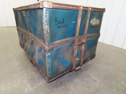 Vintage Sutliff Tobacco Rolling Cart Factory Bin Steampunk Basket Storage Blue